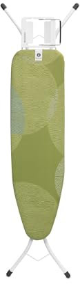 Brabantia - Ironing Board A - with Steam Iron Rest - Compact & Foldable - Adjustable Height - Non-Slip Feet Cotton Cover - Child & Transport Lock - Calm Rustle - 110 x 30 cm