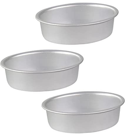 Cabilock 3pcs Oval Cheesecake Pans Set Aluminum Alloy Baking Molds for Meatloaf and Pudding Nonstick Bakeware for Home Baking
