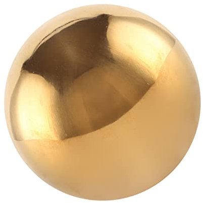 VINTORKY Reflektierende Gartenkugel Hohlkugel Aus Edelstahl 20cm Gold Spiegelpolierte Dekoration Für Außenbereich Und Rasen