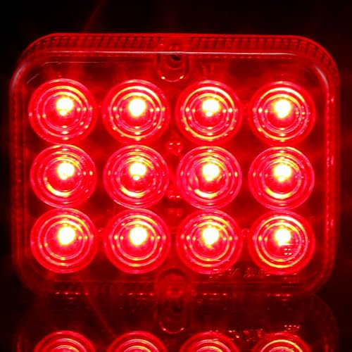 ETUKER 1x Rear Fog Light LED 12V Red Fog Lamp for Trailer Caravan RV Waterproof ECE