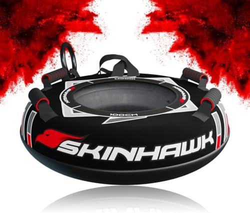 SKINHAWK Profi Snowtube Ø100cm schwarz Schlitten Bob Rodel Reifen Schneereifen Rutschreifen