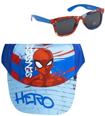 CERDÁ LIFE'S LITTLE MOMENTS | Set Gorra y Gafas de Sol Spiderman para Niños y Niñas – Gafas y Gorra Spiderman Estilo Moderno y Resistente