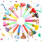 20 Stück Tröten Kindergeburtstag Tröte Bunte Pfeife Partytröten Luftrüssel Kinder Jubel Partytröten Tröten für Kinderspielzeug Party Krachmacher Party Hörner Funny Whistles Gebläse Geburtstagsfeiern
