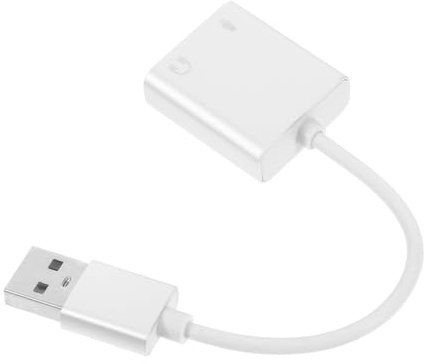 Adaptateur Audio USB pour Casque et Micro, Son Clair, Plug and Play | Compatibilité Large pour Ordinateurs et Tablettes, Alliage D'aluminium et Plastique, Usage Quotidien