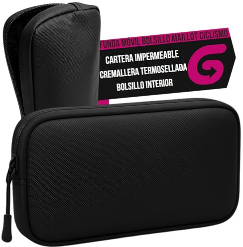 Custodia per Cellulare Impermeabile Bici Ciclismo Cerniera Sigillata Portafoglio Accessori Smartphone MTB Strada Maillot 19x10x2cm Ultraleggera 40g Tasca Interna Telefono Portamonete Mobile Bicicletta