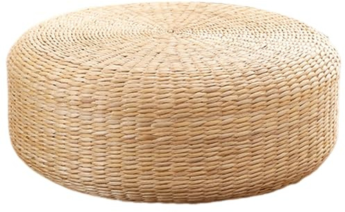 AZIDWERYQ Tatami golvkudde naturligt vävd 40 cm golvkuddar för sittande Buddha meditation sittdyna bekväma kuddar för vuxna vardagsrum säte