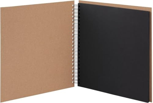 S.O.H.O. Kraft - Wire-o Fotoalbum 290 x 290 | Fotobuch zum Einkleben und Gestalten von Erinnerungen, Reisen und besonderen Momenten