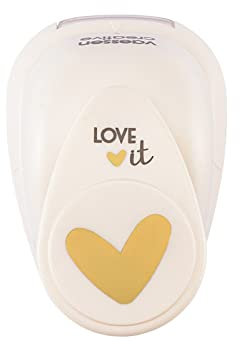 Vaessen Creative Love It Perforadora de Papel, Corazón, Talla M, Para Proyectos DIY, Scrapbooking, Creación de Tarjetas y Más