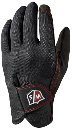 Wilson Handschuhe, W/S Regenhandschuhe, Wasserdicht und rutschfest, Golf-Zubehör für Damen, Schwarz