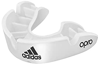 adidas Unisex – Erwachsene Opro Gen4 Bronze Mundschutz, weiß/schwarz, Senior