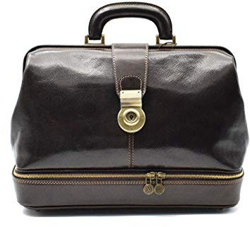Leder Doktortaschen - D&D0208 - Made in Italy (Dulkenbraun)