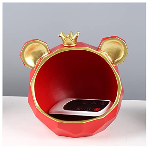 YXCKG Bandeja para Llaves Recibidor Cuenco para Llaves para Mesa De Entrada Pendientes De Joyería con Cabeza De Oso Geométrica Soporte para Plato De Dulces, Regalos para Mujeres Mamá Mejor Amiga