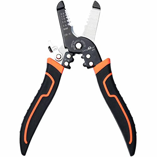 Wire Stripper and Wire Crimpper, VANJOIN Professional Crimping Stripping tool/Multi-Tool, Copper Rope Cable Cutter line Stripper, twist/cutting/wire Hand Tool(Wire Crimper Stripper)
