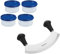 Westmark Set de Hierbas, 5 piezas, 1 Cuchillo para picar + 4 Latas de Hierbas para Congelar, Acero Inoxidable/Plástico, Plata/Negro/Azul, 129322E6
