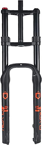 Amdieu Snowbike-Gabel, 26 * 4,0-Zoll-Fatbike-Luftfedergabel, 140 mm, ultraleichte Vorderradgabel for ATV- und Schneemobil-MTB-Fahrradgabel Fahrrad Federgabel (Color : Black, Size : 26inch)