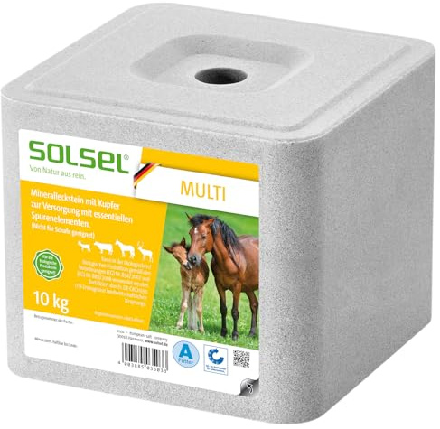 Solsel Leckstein Multi mit Kupfer 10 kg Pferde Wild Rinder Ziegen (1x 10kg)