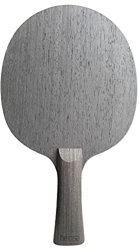 heinsa Carbon Tischtennis Holz Profi Tischtennisschläger Holz Black Edition aus Lichtnussbaum mit Premium Verpackung und Bällen