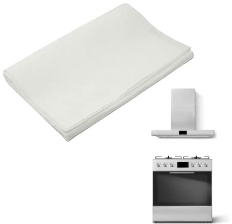 Filtro de campana de cocina, esponja universal para campana extractora, absorbe los olores, la grasa y el vapor, alfombrilla filtrante recortable, tamaño 40 x 80 cm, blanco