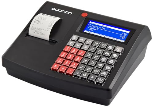 QUORiON Kassensystem QMP 60 Registrierkasse inklusive TSE USB-Stick mit 3 Jahren Laufzeit, progr. Tastatur und Software für Handel, Kiosk, Friseur, Bäckereien