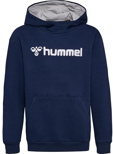 hummel unisex barn Hmlmover bomull huvtröja barntröja, marinblå, 128 EU