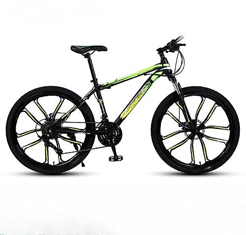 PRUJOY 26-Zoll-Outdoor-Mountainbike-Cross-Country-Fahrrad mit Variabler Geschwindigkeit und stoßdämpfendem Rahmen aus Kohlenstoffstahl, tragend 120 kg (Cyan 27 speeds)