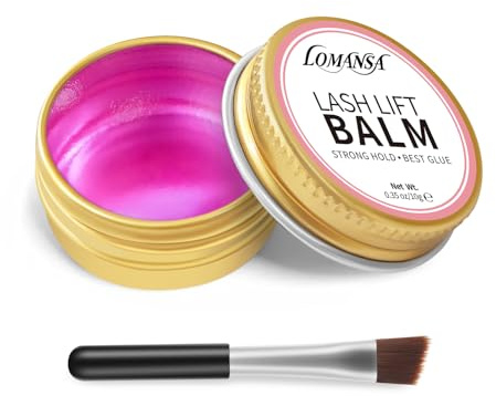 Lomansa Wimpernlifting Kleber, Lash Lift Kleber Balsam, Lash Lift Glue für Wimpern Lifting, Hochviskoses, Schnell Trocknendes, Viele Geschmacksrichtungen(Transparente Rose)