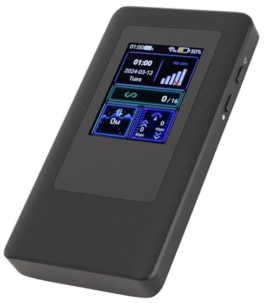 Tonysa Punto de Acceso Móvil 5G, Fidelidad Inalámbrica de Doble Banda Gigabit 6 Compatible con 16 Dispositivos, Punto de Acceso Portátil de Viaje para Entretenimiento en Vivo, Batería