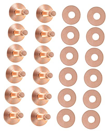 TOKIDNY 50sets Leather Rivets Kit Tubular Metal for Craft Projects High Strength Rustproof for Luggage Bags Sofa Decoration and Repairs