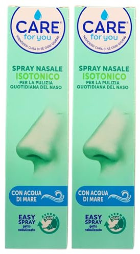 2x Spray Nasale ISOTONICO, Per La Pulizia Quotidiana Del Naso con Acqua di Mare. Ammorbidisce e Rimuove Gli Accumuli Di Muco Con Una Azione Meccanica 125ml
