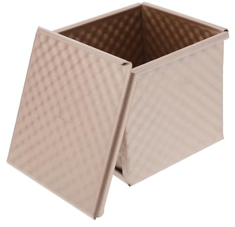 SHOWERORO Molde Para Tostadas Mini Cuadrado Antiadherente Con Tapa Para Hornear Pan Molde Con Tapa Horno