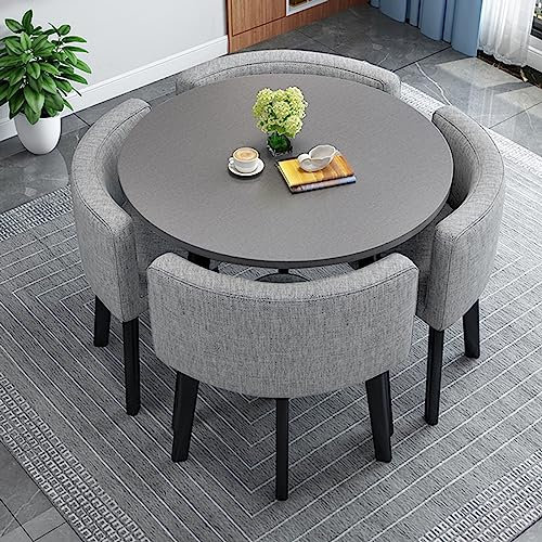 Moderner runder Tisch für Büro, Konferenzraum, platzsparend, kleiner Besprechungstisch für Büro, Lounge und Empfangsbereich im Milchtee-Geschäft.