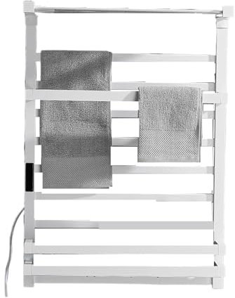 Toallero Radiador radiador toallero, Toallero eléctrico de Fibra de Carbono for Montaje en Pared, calefacción a Temperatura Constante, Almacenamiento for baño(Whiet C,Right)