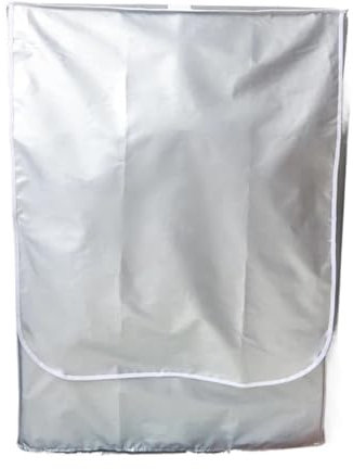 LSNNMU Housse pour Lave Linge Housse de Protection for Machine à Laver, 2 pièces, revêtement argenté, Protection for sèche-Linge à Chargement Frontal, Protection Solaire étanche(S-60x50x85cm)