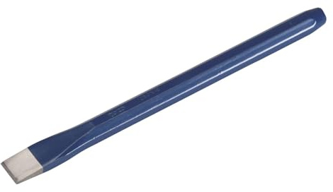 Cincel de construcción 250x16 mm, acero forjado, para cortar, dar forma y desbastar materiales en obras y trabajos manuales.