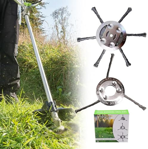 Steel Wire Grass Trimmer Head - 2025 New Garden Lawnmower Replacement Head for Moss Grass Removal, Grass Trimmer Accessory