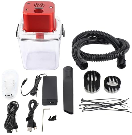 Kit d'aspirateur CNC, démarrage et arrêt automatique, moteur sans balais haute efficacité avec lumière LED et sac à poussière de 2,8 L pour machine de gravure CNC TTC450 TTC450