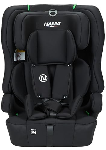Nania Siège auto enfant Rio I-size 76-150 cm- Groupe 1/2/3 de 9 à 36 kg, 15 mois à 12 ans, Têtière ajustable, Harnais de sécurité 5 points, Housse amovible-fixation ceinturé