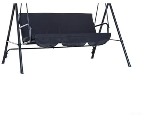 Yuanpgky Outdoor-Schaukel-Abdeckung für Terrassen- und Gartenschaukeln, 210D wasserdichtes, silberbeschichtetes Oxford-Gewebe, regendicht, staubdicht, Sonnenschutz, passend für Zweisitzer (schwarzer