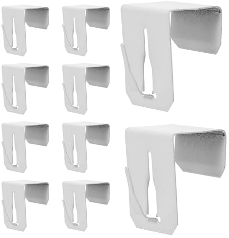 Angoily Ganci in Metallo per Tende da Finestra 10 Pezzi – Clip per Telaio Finestra da 12-20 Mm – Staffe Multiuso per Appendere Luci Natalizie e Aste per Tende, Montaggio senza Trapano