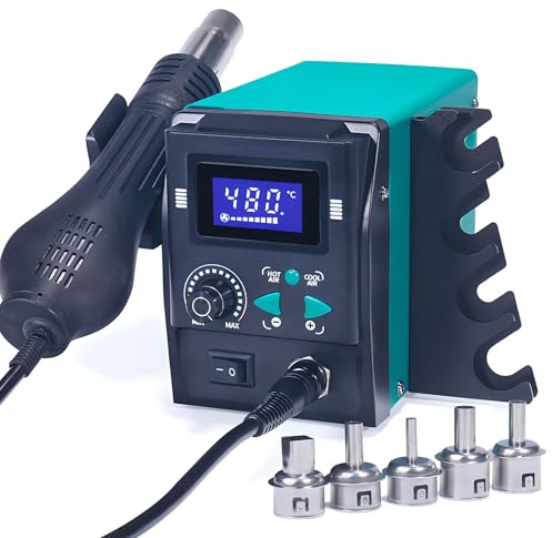 Station de soudage et dessoudage professionnelle avec température réglable et air chaud pour réparation électronique DIY