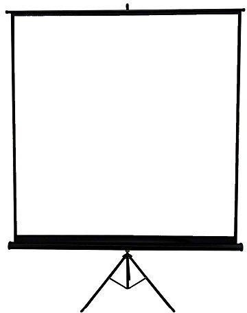 Melko Beamerleinwand mit Stativ, Stativleinwand, Heimkino, Büro, Projektoren, 152 x 152 cm, 85 Zoll - Ideal für HD-TV