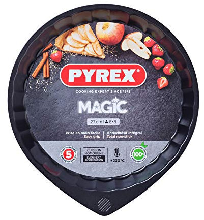 Pyrex Magic Molde para Horno, Negro, 27 cm