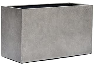 ESCHBACH® Pflanzkübel HIGH Box 100 Beton Grau Quadratisch * 100 x 45 x 60 cm * 10 Jahre Garantie