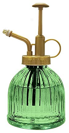 CLQ Regadera De Vidrio Retro Planta De Flores De Jardín Botella De Spray Artesanía Antigua Maceta De Jardinería Herramienta Textura De Latón Equipo De Riego Manual Plástico-Green