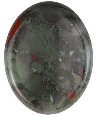 Piedra molesta del pulgar de Piedra de sangre africana para el tratamiento de la piedra de palma del bolsillo de piedra de cristal - alivia la ansiedad y el estrés