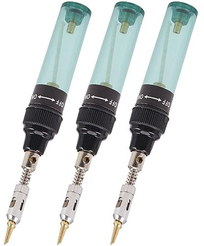 reamhome 3X Soldador de Soplete Inalámbrico Pluma de Soldador de Gas Butano MT-100 (Verde)