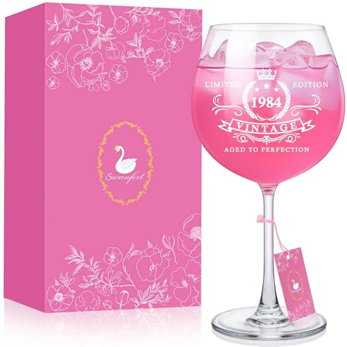 Swanfort Geschenke zum 70. Geburtstag für Sie, 1954 Weingläser, Geburtstagsgeschenk für 70 Jahre alte Frau, Geschenke zum 70. Geburtstag, beste Geschenkidee zum 70. Geburtstag für Mutter, Schwester