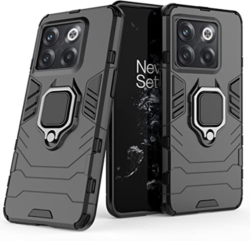 Max Power Digital Funda para móvil OnePlus 10T Carcasa Magnética con Anillo Imán Antigolpes Resistente Rígida Dura [Tecnología Absorción Golpes] (OnePlus 10T, Negro)