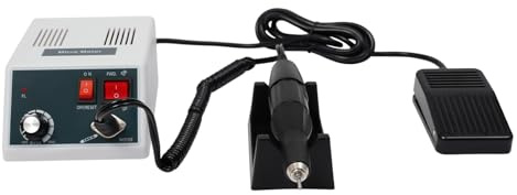 Kanbihao Labor Mikromotor Poliermaschine mit Fußpedal Stufenlose Drehzahlregelung 65W, 0-35000 U/min, Schleifmaschine für Schmuckherstellung, Gravur, Modellbau und Hobby
