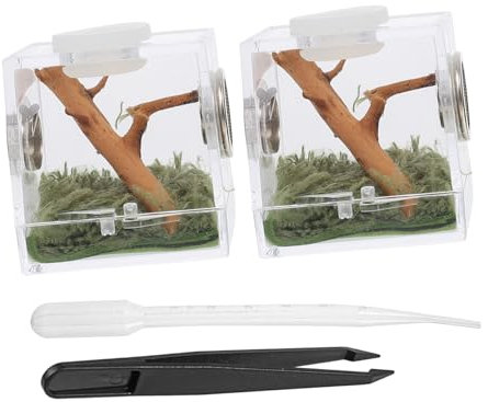 HAPINARY Sprungspinnen Lebensraumbox Kleine Zucht Und Transportbox Mit Belüftung Bruchfestem Material Und Hoher Feuchtigkeitsbeständigkeit Für Kleine Klettertiere Und Insekten